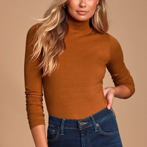 Ribbed Turtleneck Bodysuit